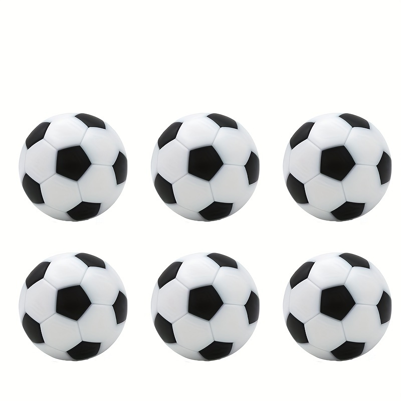 6pcs 32mm/1.22inch Remplacement de balles de baby-foot, taille de table de  jeu de 36mm, soccer de table noir et blanc