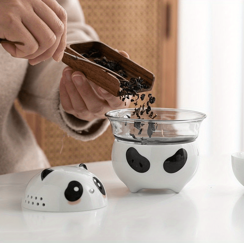 1 Set Set Tè Viaggio In Ceramica Panda Simpatica Mini Tazza - Temu