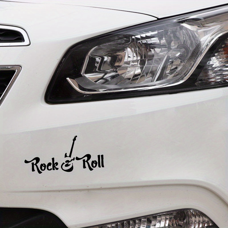 Cool Rock N Roll Guitar Coolest Car Sticker Styling Auto - Temu