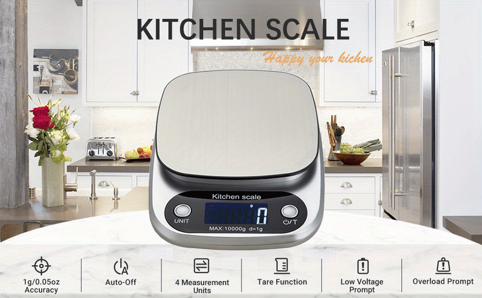  Báscula de alimentos de 22 libras de peso, báscula digital de  cocina y onzas para cocinar, hornear : Hogar y Cocina