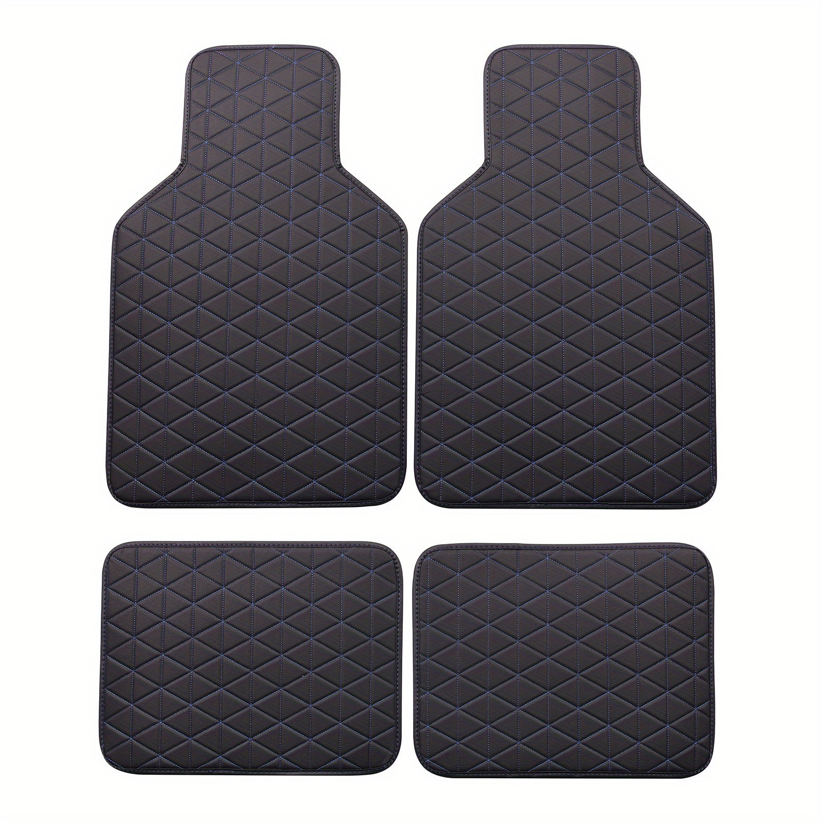 4pcs Car Foot Mat Waterproof PU Leather General Purpose Car Foot