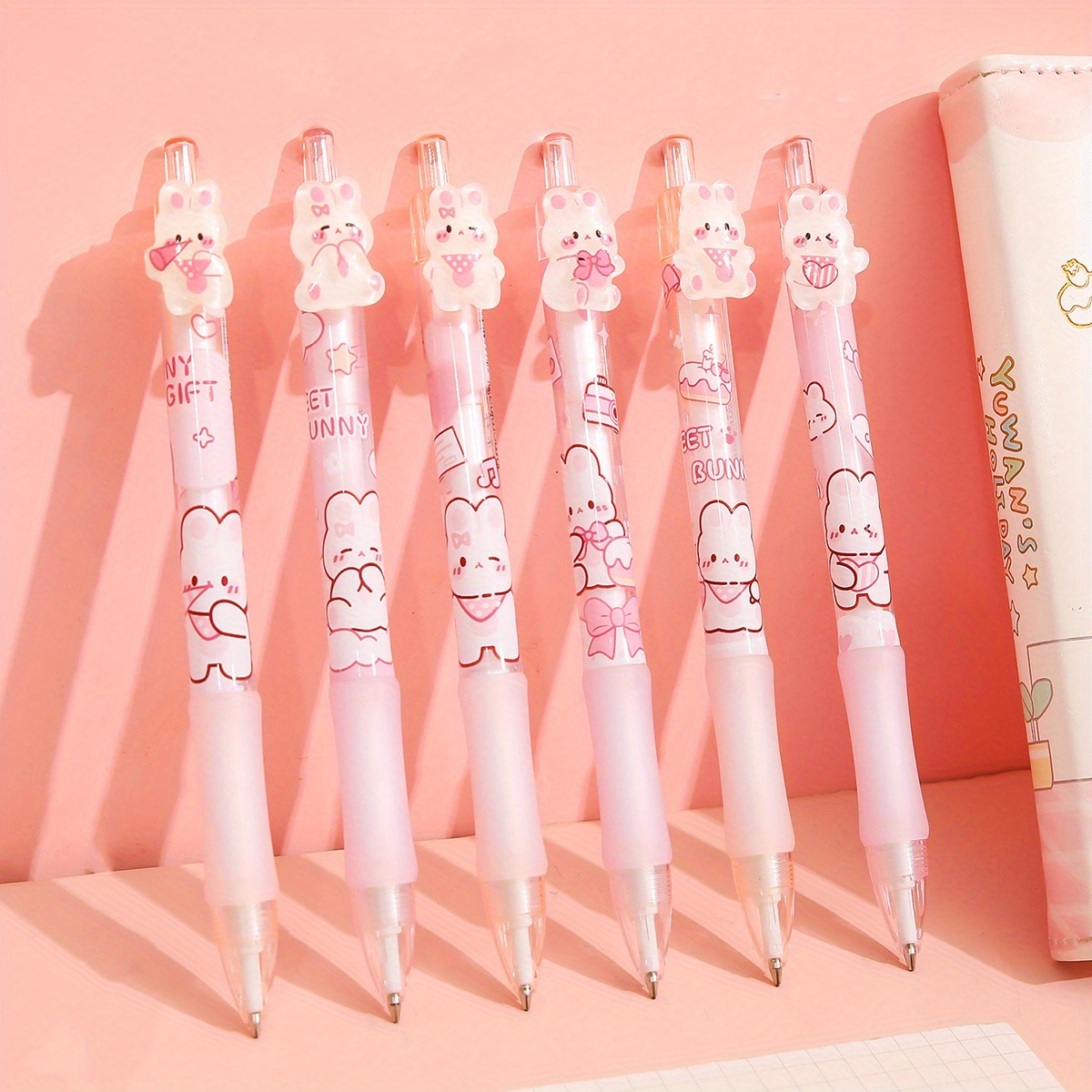 Cute Gel Pen: Creative Bunny Girls Bowknot Press Office Gift - Temu