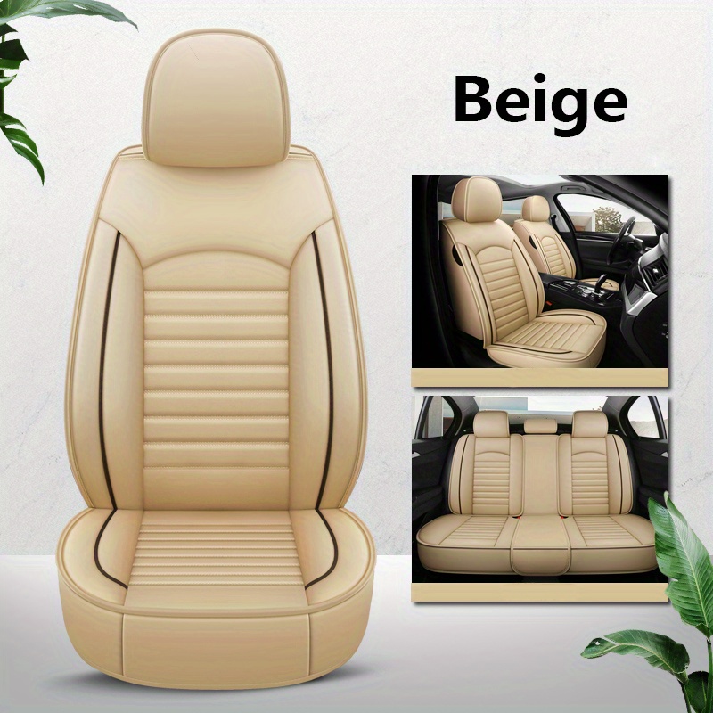 Universal Car Seat Cover 5 Seat Leather Seat Protector for