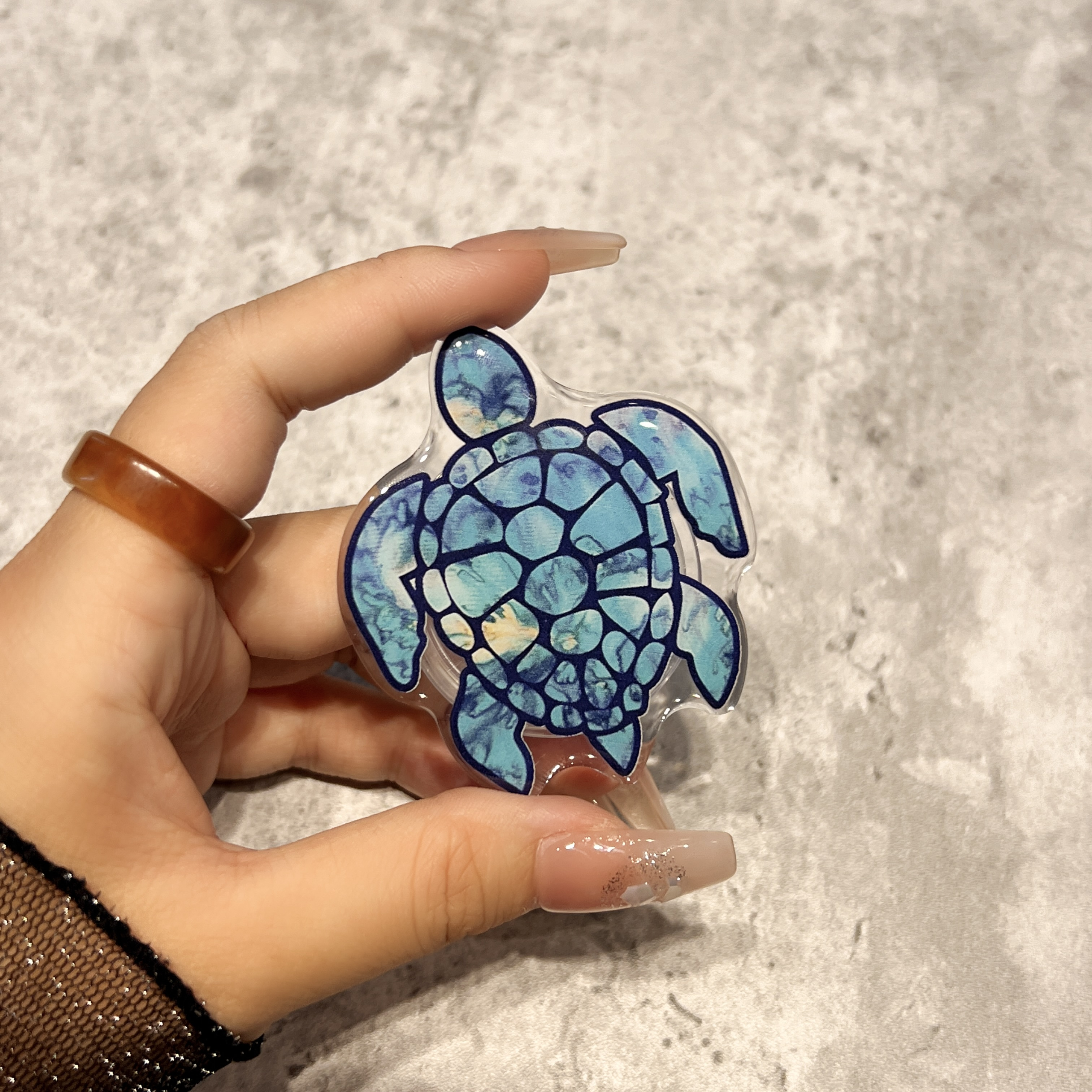 TEMU Mobile Phone Holder Dolphin And Turtle Mobile Phone Holder Colorful Foldable Smartphone Holder Suitable For Most Smartphones