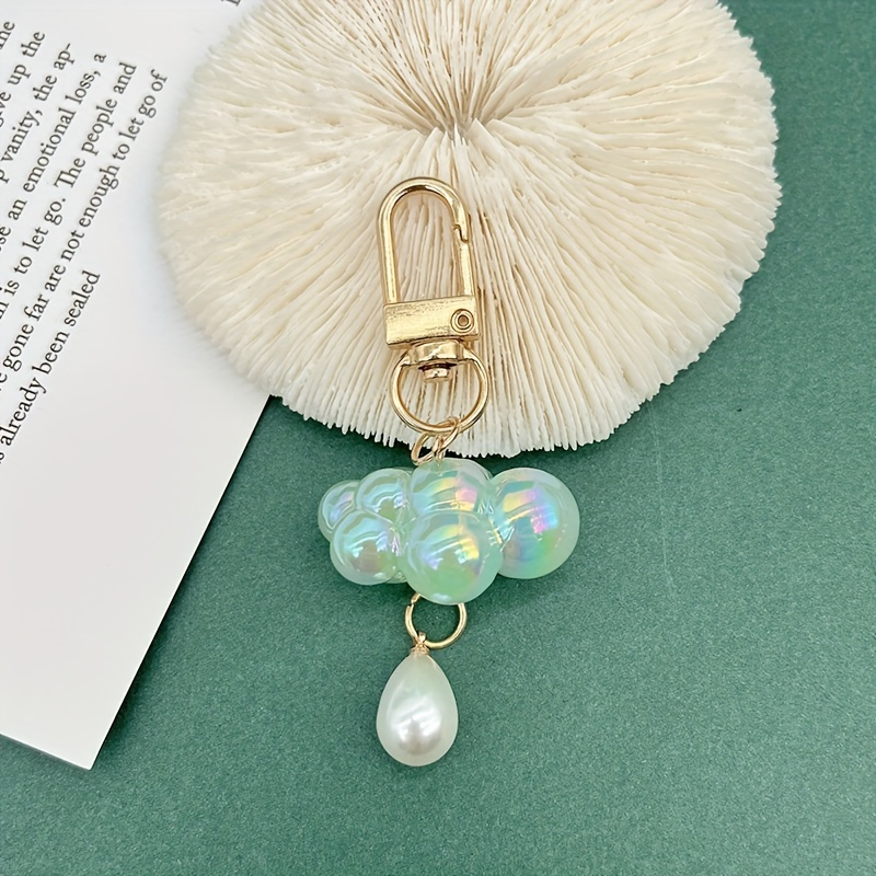 4pcs Cloud Pearl Keychain Bag Purse Pendant Birthday Gift