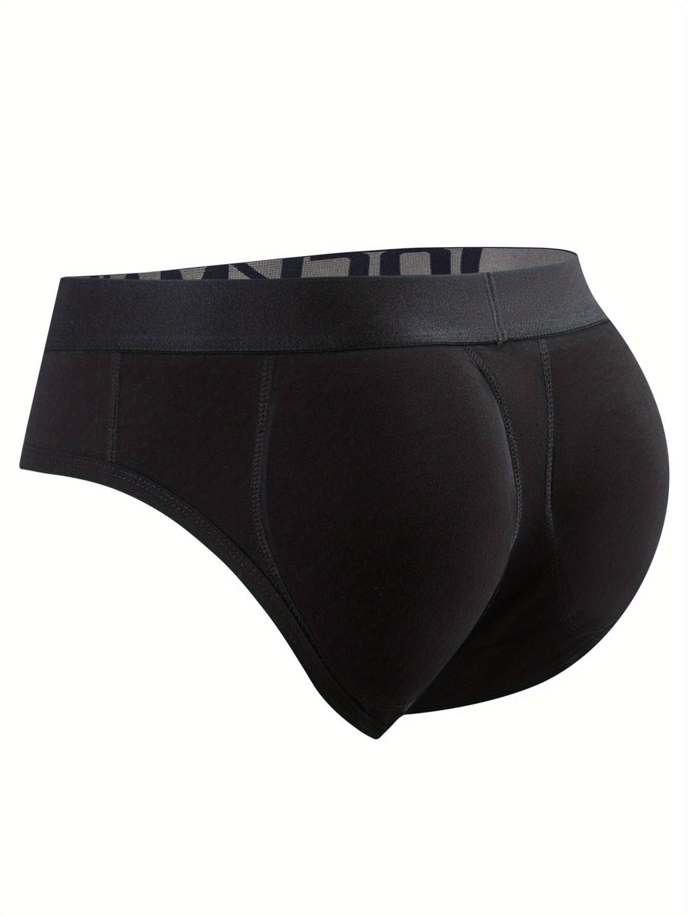 Mens Seamless Tummy Control Scrotal Support Underwear With Fake Buttocks,  Hip Up Padded BuPush Panties, And Sexy Ass Black From Dongporou, $19.95