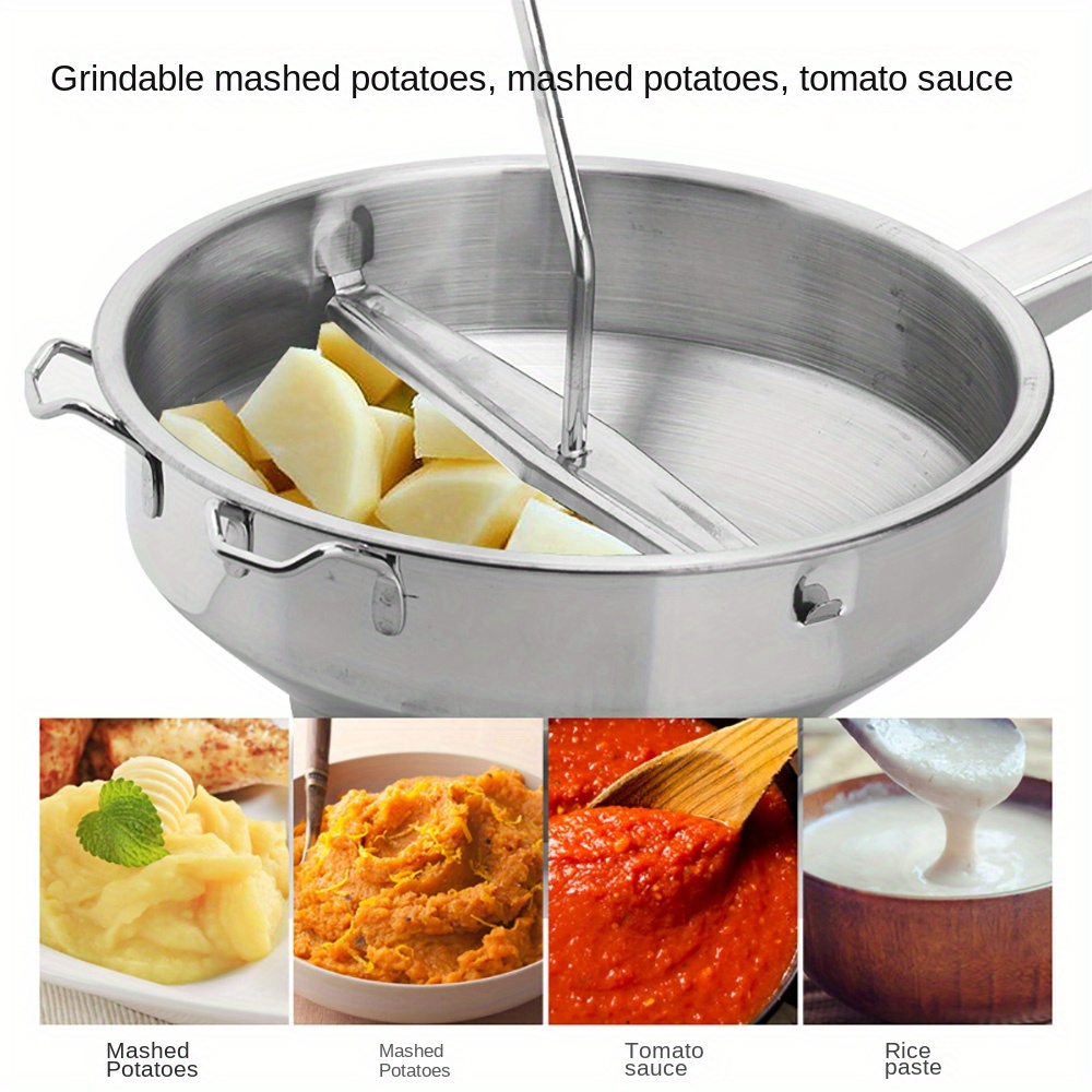 2pcs Stainless Steel Handle Potato Masher & Ricer Mash Potatoes Vegetable  Tool