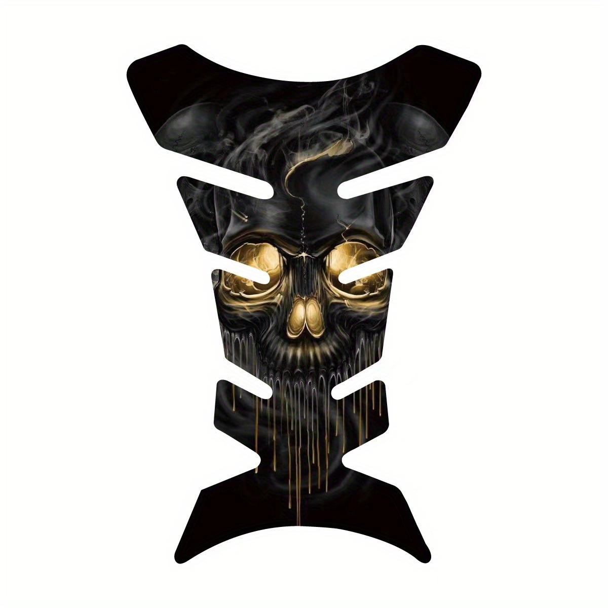 3D Motorcycle Demon Skull Tank Pad Sticker Universal Fit