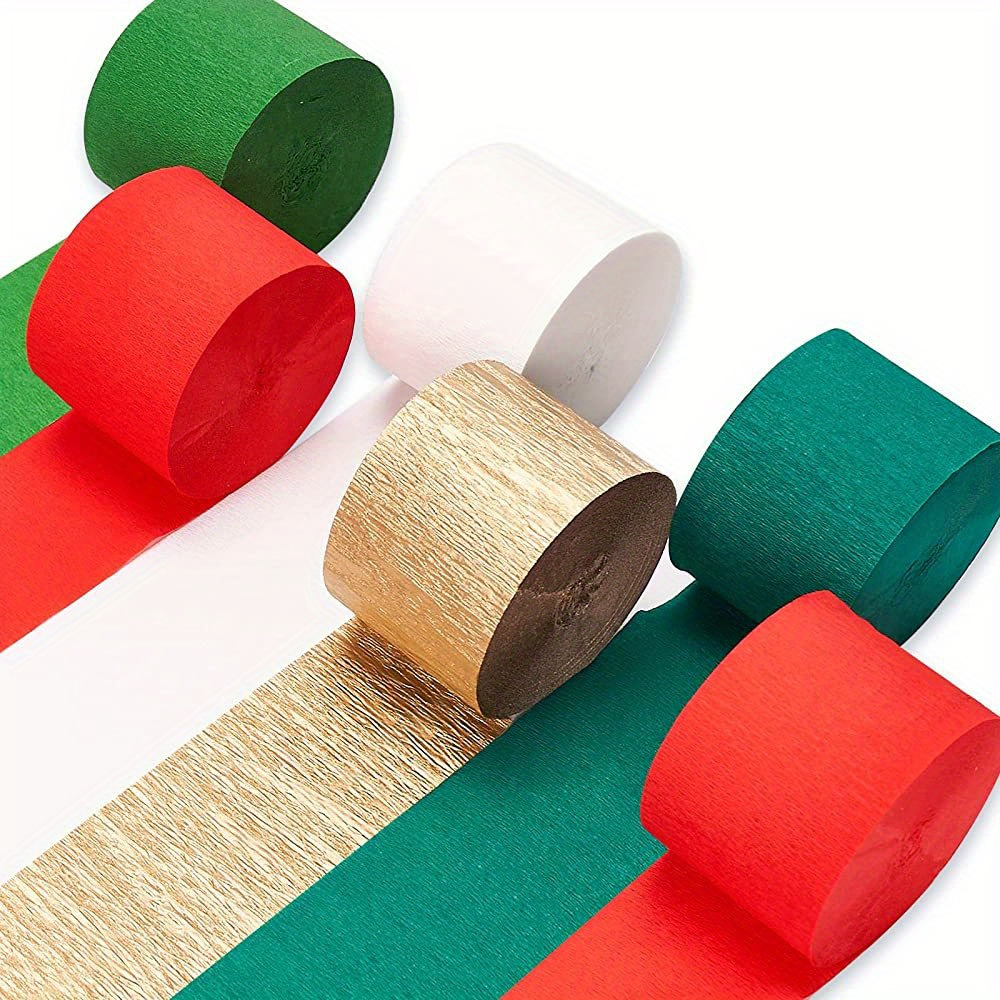 6pcs Streamers Paper (4.5cm X 25m/roll) Crepe Paper Streamers