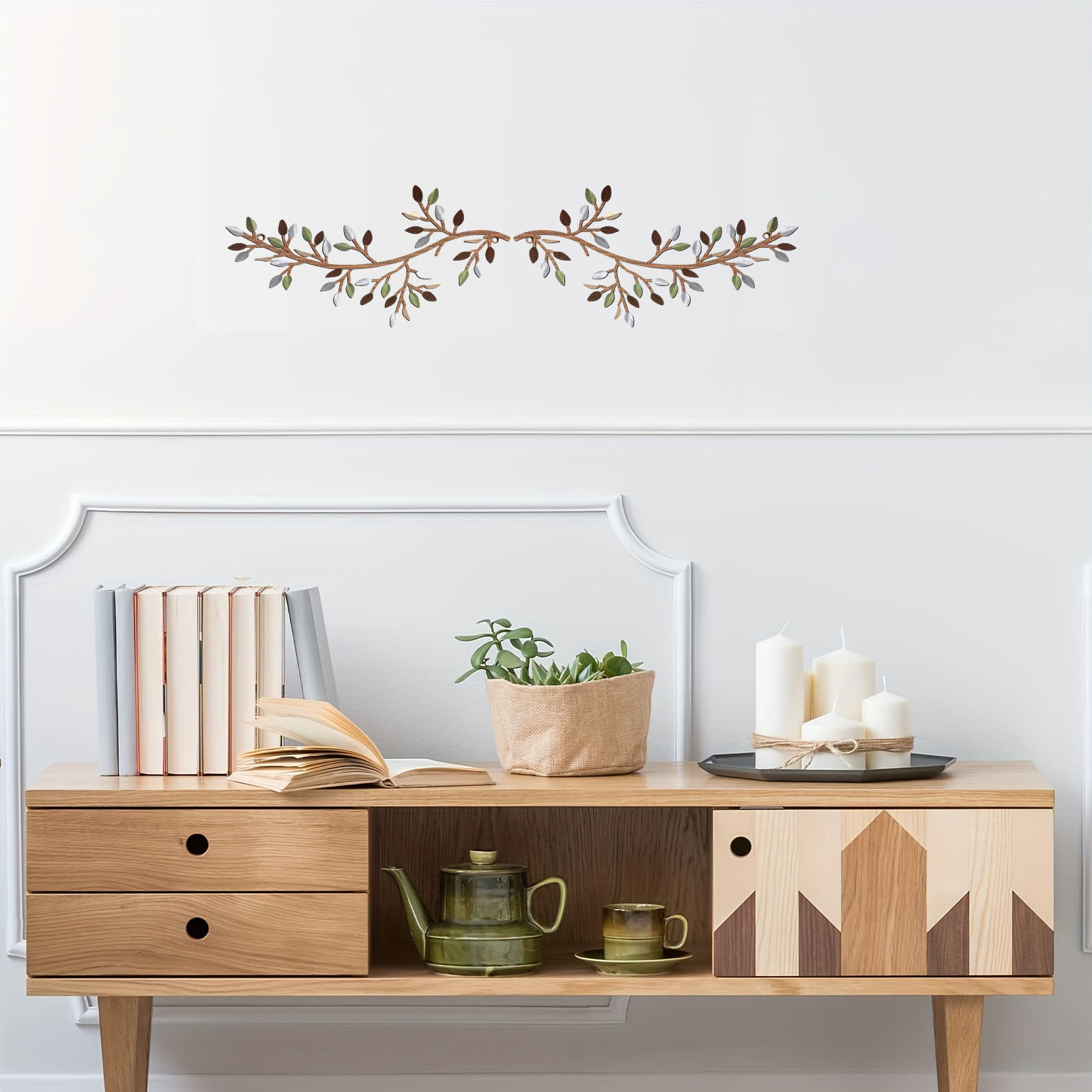 Metal Tree Leaf Wall Decor Vine Olive Branch Wall Art Temu Australia