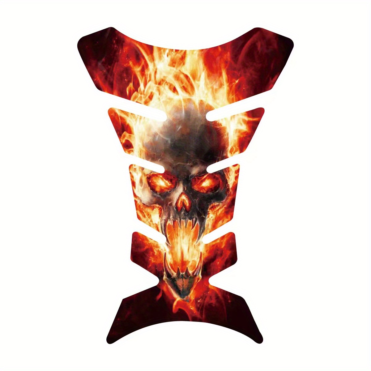3D Motorcycle Demon Skull Tank Pad Sticker Universal Fit