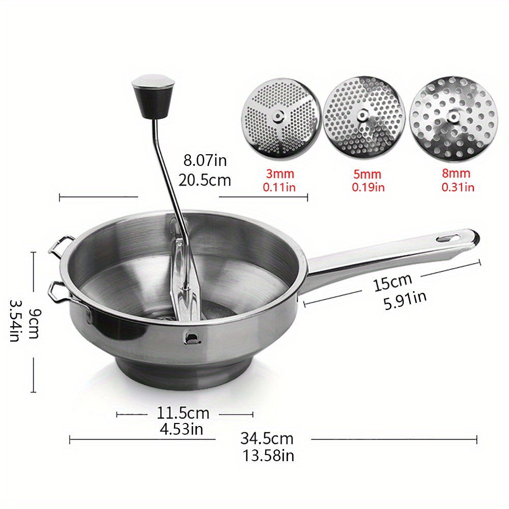 Stainless Steel Food Masher and Ricer