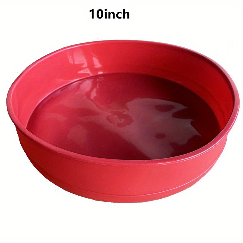 VAMAJOO 1Pcs Molde Silicona Reposteria Redondo - Molde Bizcocho Savarin  Hondo - Bizcochera - Molde Tarta - Antiadherente. 24,5x9cm (Bizcocho Rojo)  : : Hogar y cocina