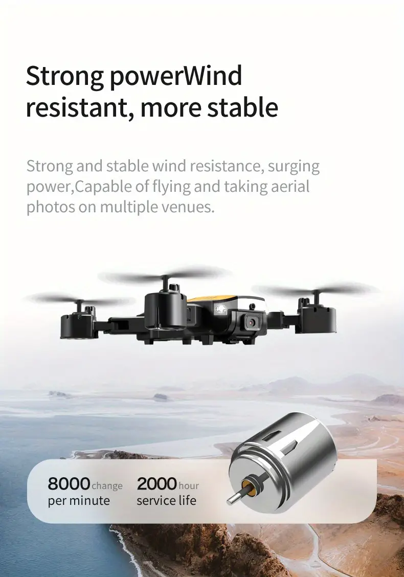 drone with dual cameras three sided obstacle avoidance one key take off landing headless mode body headlight gesture taking recording headless mode automatic photo taking details 11