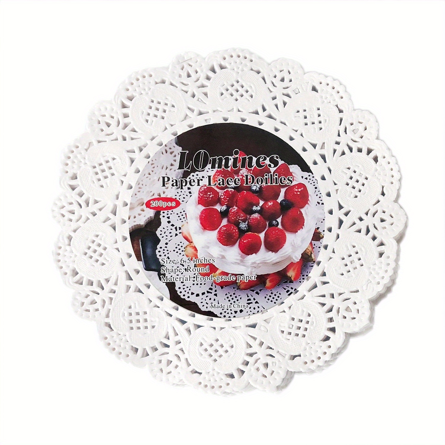 16 Round White Lace Paper Doilies, Disposable Paper Placemats