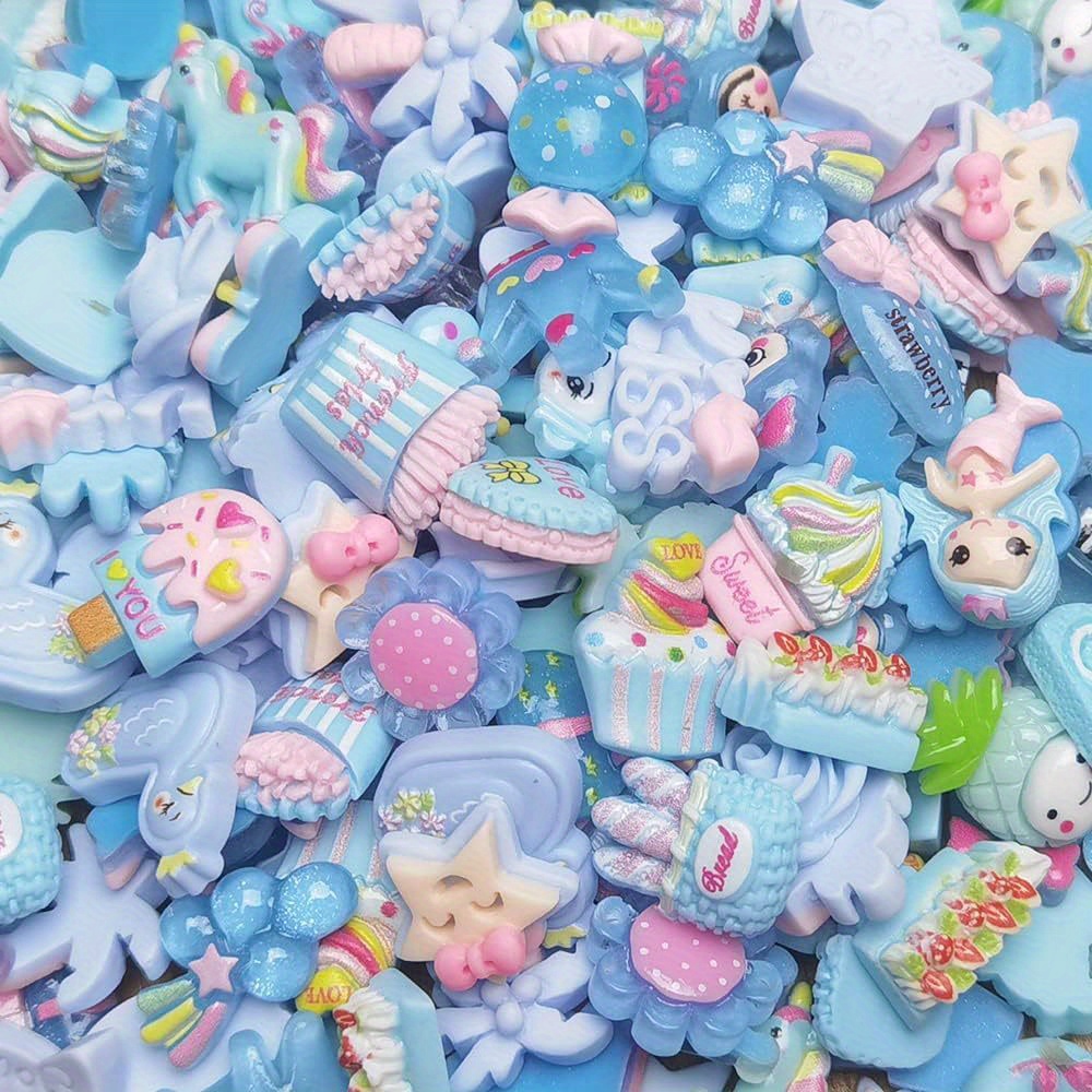 RMAPLES 30 PCS Resin Charms for Slime Phone Case Cute Slime Charms