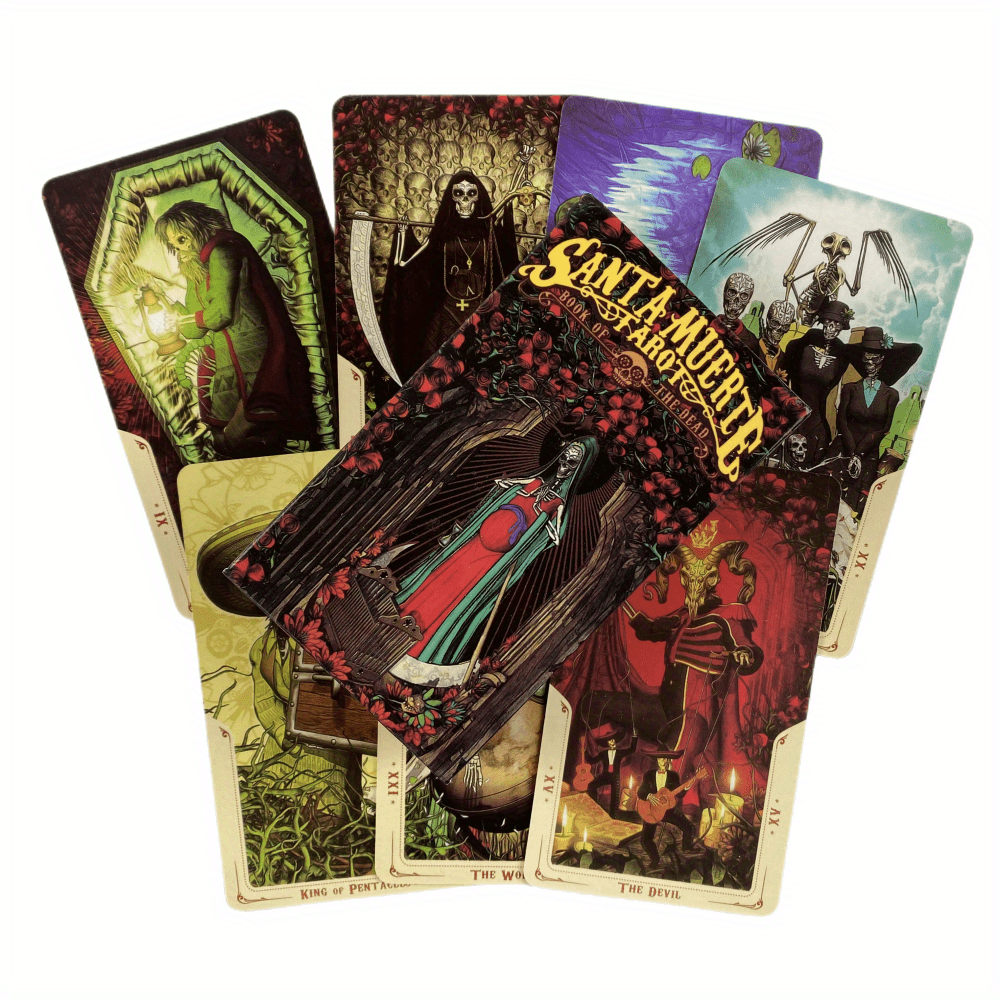 Santa Muerte Tarot Cards Divination Deck English Versions - Temu