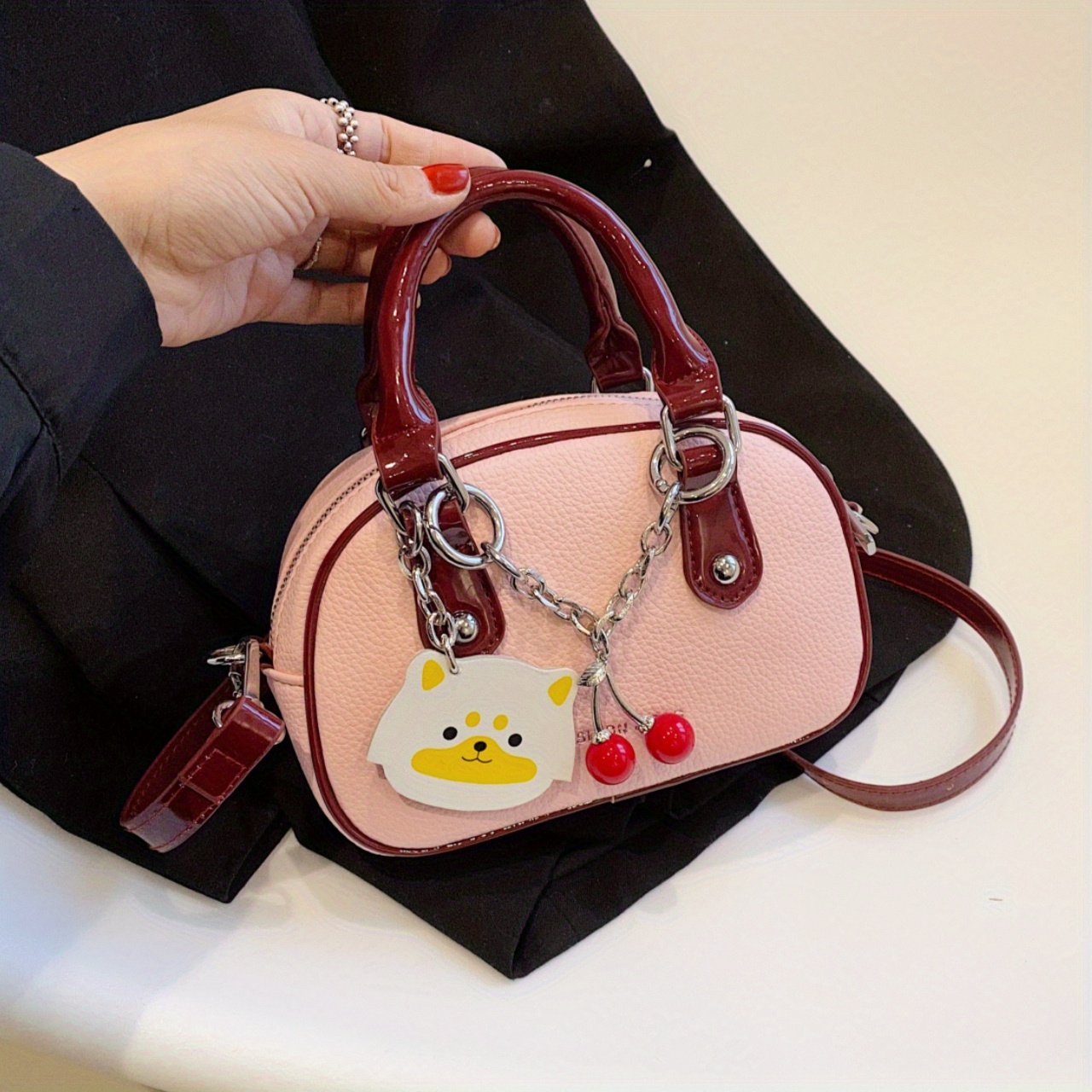 Handbags and Purse for Women Fashion Mushroom Pattern Luxury PU Leather  Female Shoulder Bags Woman Cross Body Bags Casual Totes