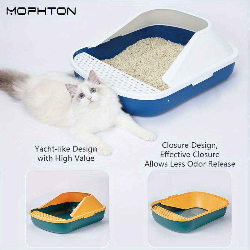 Mophton Lettiera Gatti Semichiusa Ampio Spazio Design - Temu Italy