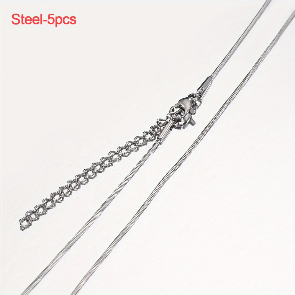 5pcs Stainless Steel Chain Necklace, Wholesale 45cm Chains, Silver Chain,  Wholesale Stainless Steel Chain, Necklace Supplies, Gold, Silver 