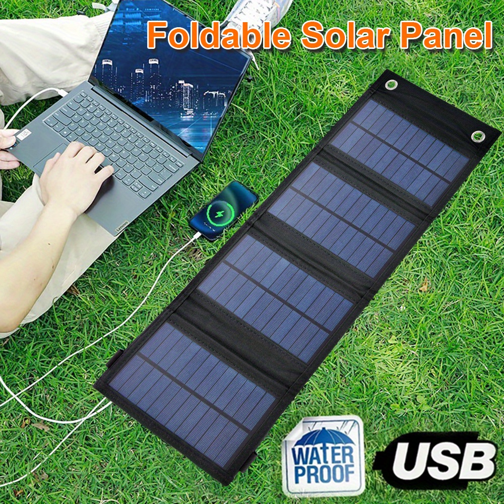 Panel solar plegable para teléfono móvil, batería portátil de