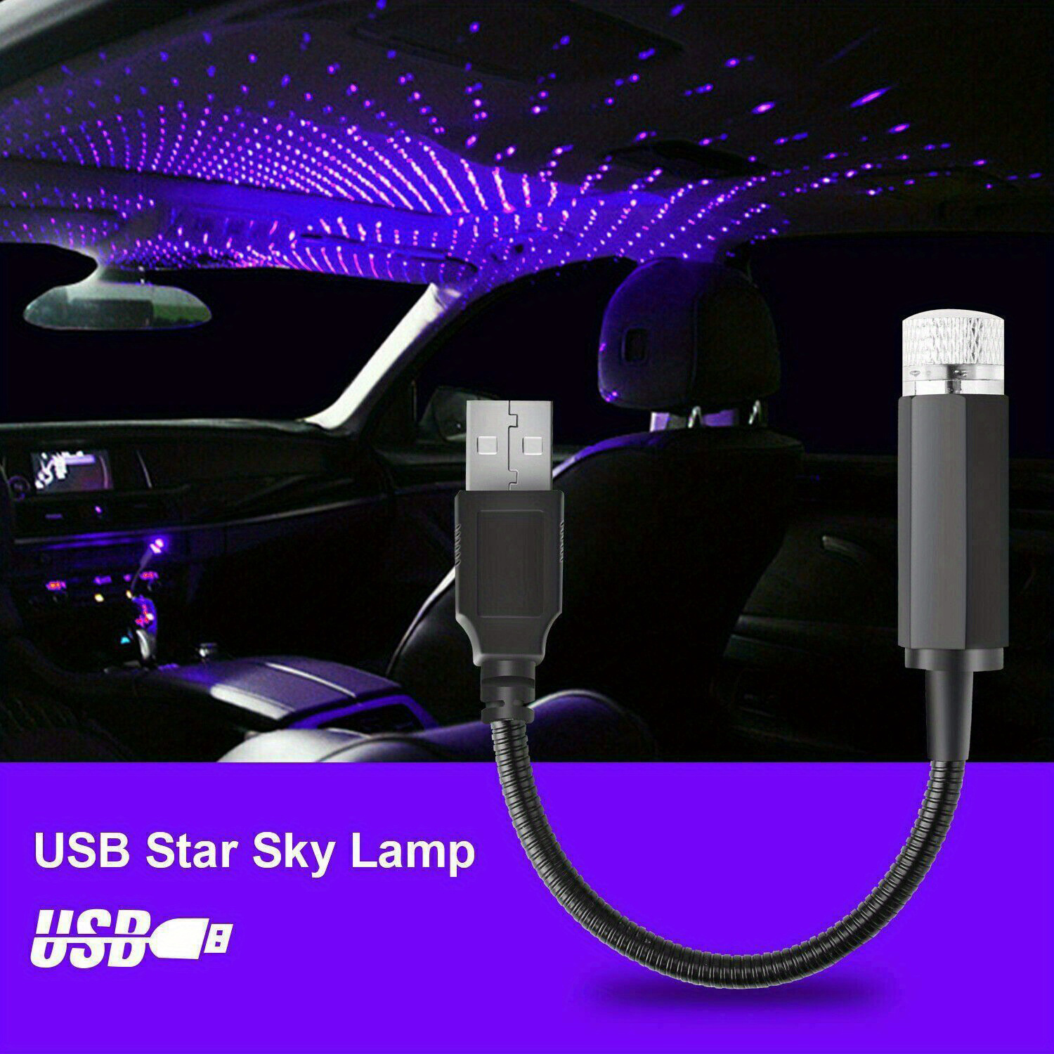 Mini LED Car Roof Star Night Lights Projector Interior Ambient Atmosphere  Galaxy Lamp Christmas Decorative Light233E