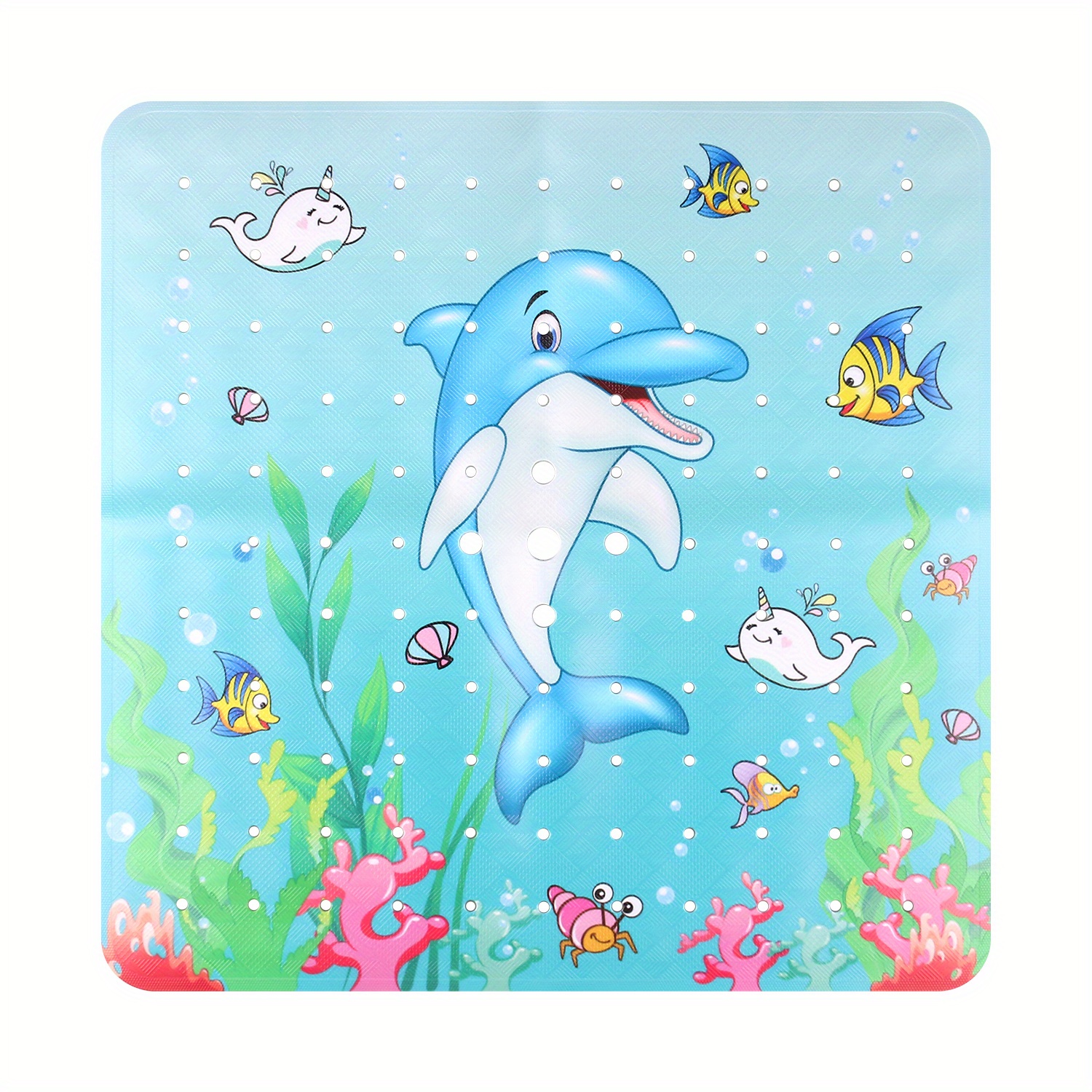 Whale And Dolphin Bath Mat For Tub For Kids Non slip Bath - Temu