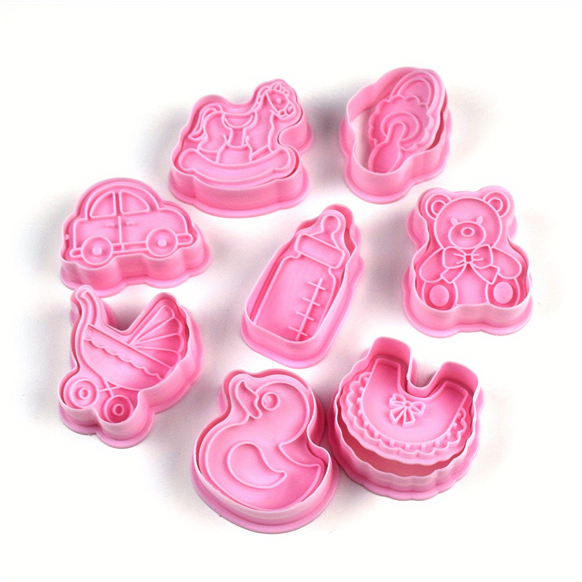 Baby Stuff Cookie Cutters Cartoon Cookie Embosser Cute Milk - Temu