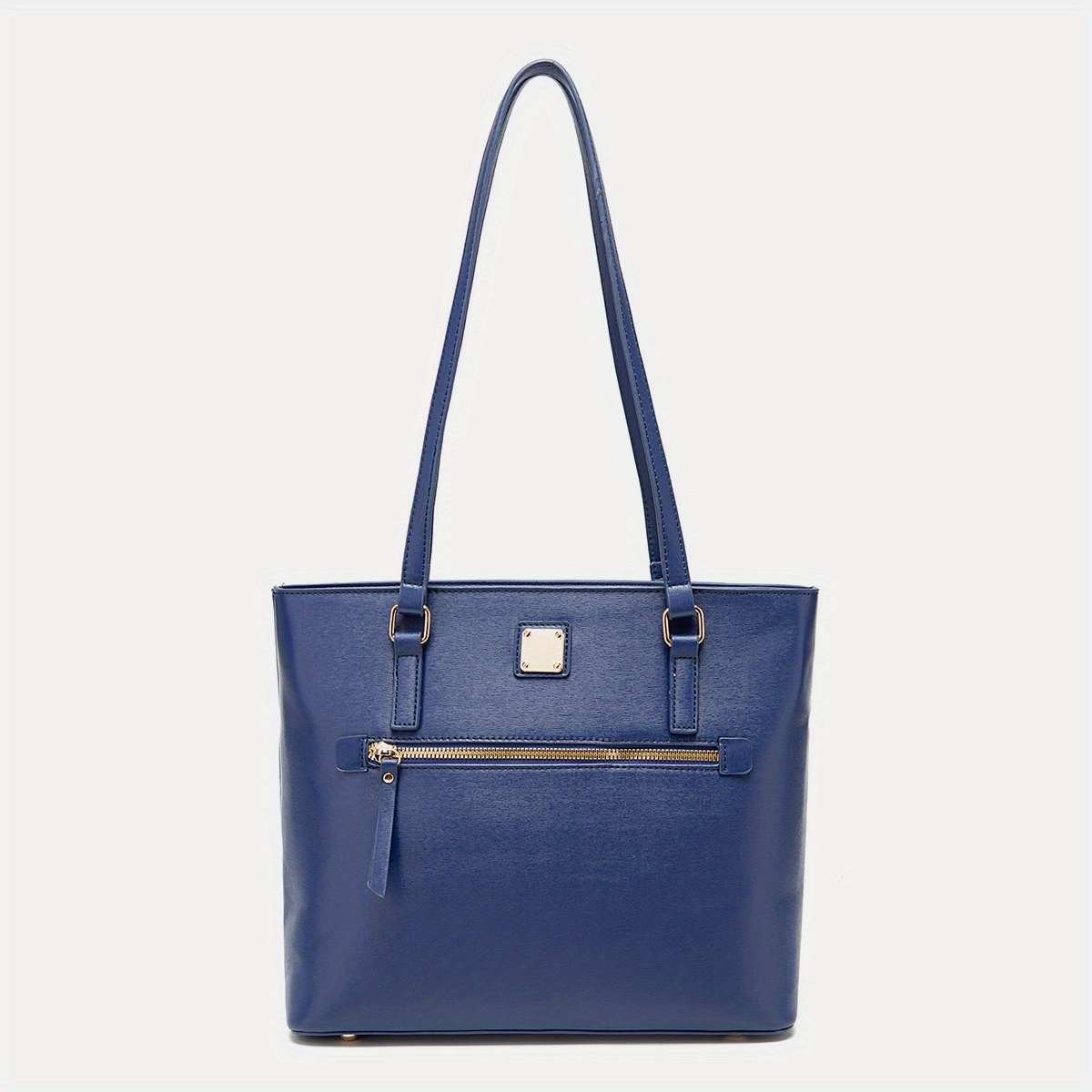 Classic Trendy Tote Bag, Solid Color Shoulder Bag, All-match Fixed