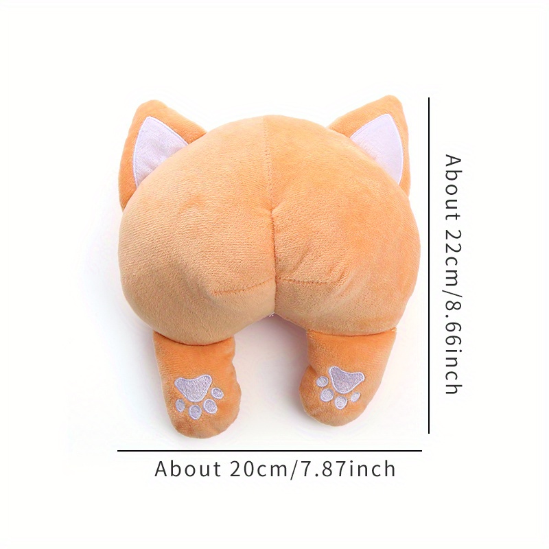 Plush Squeaky Dog Butt Toys, Dog Chew Toys Cute Brown Corgi Dog Ass Pet  Tooth Cleaning Toys for Small and Medium Pets 