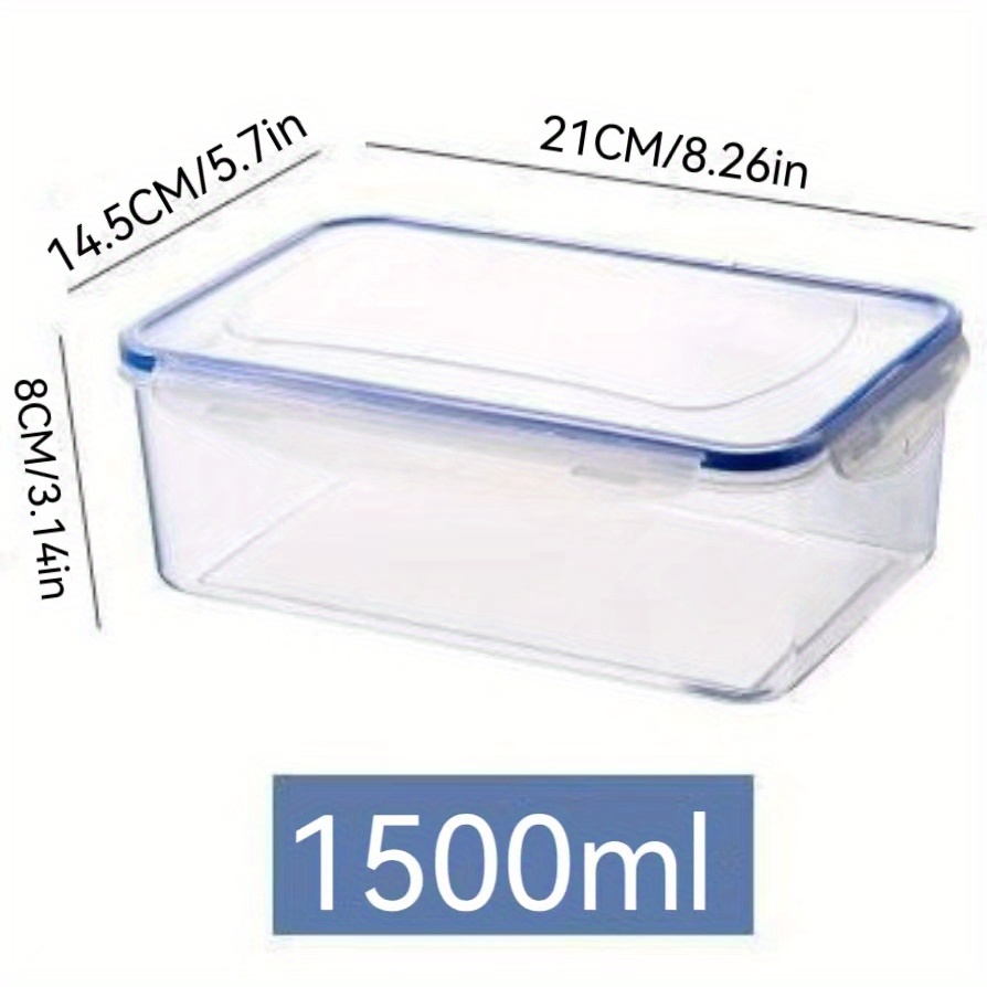 Kitchen Refrigerator Rectangular Fresh-keeping Box, Microwave  Heat-resistant Plastic Lunch Box, Food Meal Box, Refrigerator Fruit  Vegetable Crisper, Dumpling Meat Eggs Ginger Garlic Green Onion Food Storage  Containers, Home Kitchen Utensil - Temu