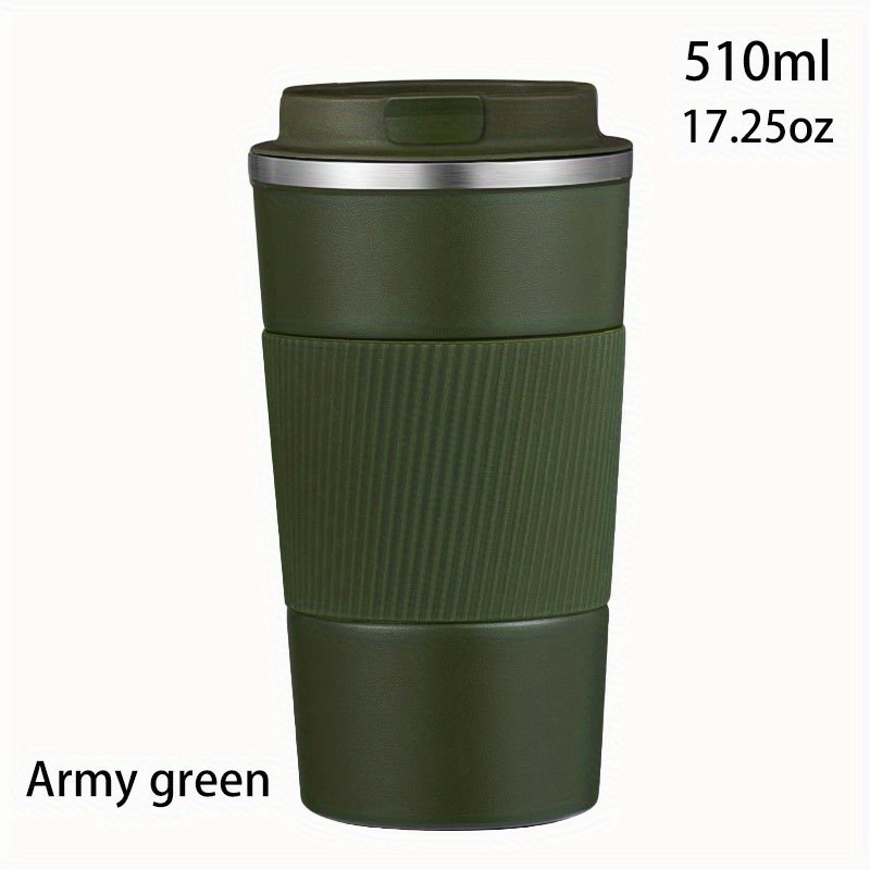 16 oz Stainless Steel Vacuum Insulated Tumbler - Coffee Travel Mug Spill Proof with Lid - Thermos Cup for Keep Hot/Ice Coffee,Tea and Beer (D)