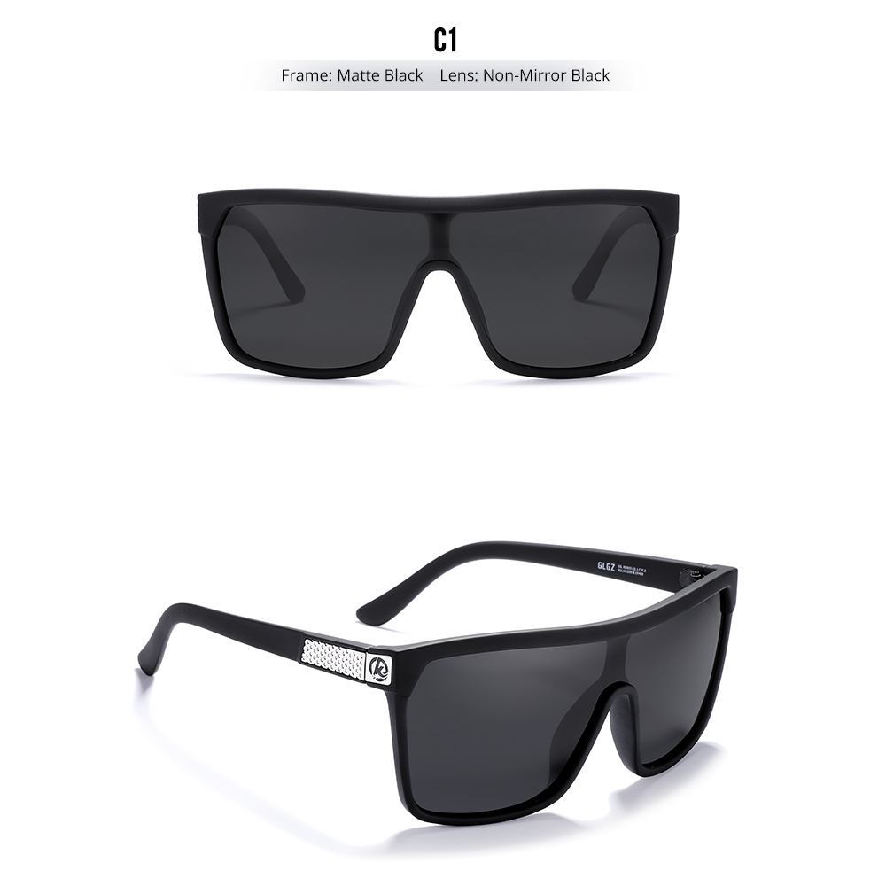  KDEAM Men's Square Sunglasses Polarized Lens TR90 Material  Frame Spring Stainless Steel Hinges Fishing Sun Glasses KD393 (C1 Bright  Black) : Sports & Outdoors