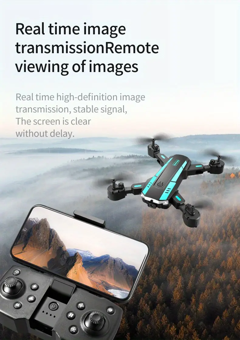 drone with dual cameras three sided obstacle avoidance one key take off landing headless mode body headlight gesture taking recording headless mode automatic photo taking details 12