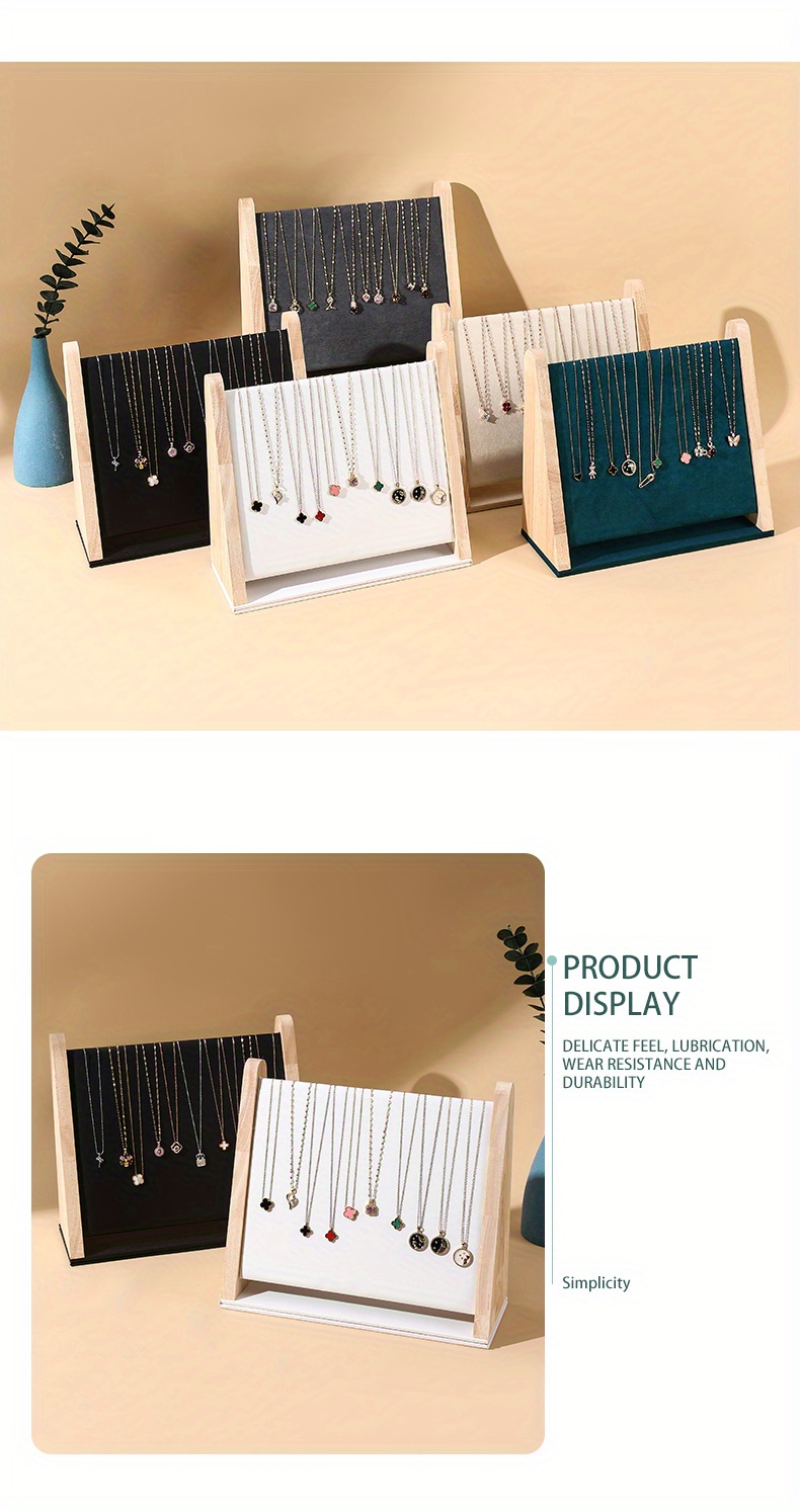 Wooden Beveled Necklace Display Stand Ornament Hanger Live Temu Australia