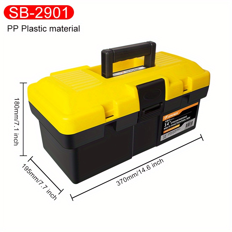 nbuaila 1 Set Storage Box with Lid Side Handle Non-slip Bottom Space Saving  Strong Bearing Capacity Waterproof Storage Case Kitchen Tool
