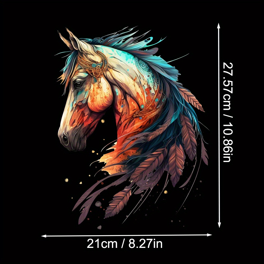 Horse Portrait Paint Splatter Vinyl Sticker
