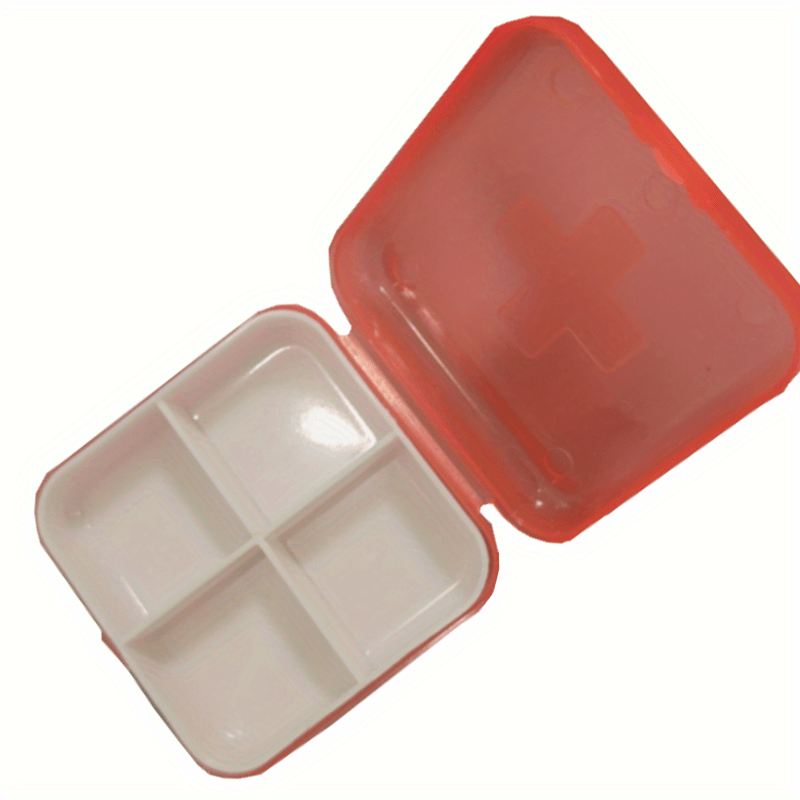 4 Grids Pill Storage Box Portable Medicine Organizer