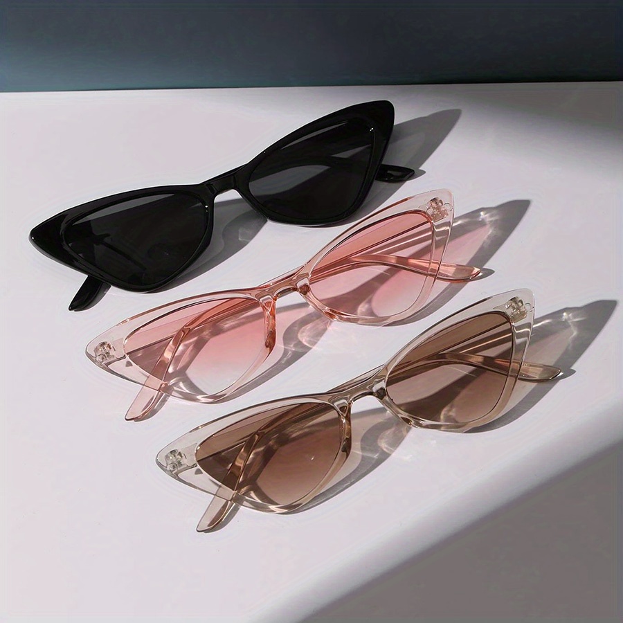 Retro Triangular Cat Eye Sunglasses With Small Frame, Fashionable And  Trendy Men's And Women's Sun Visors - Temu