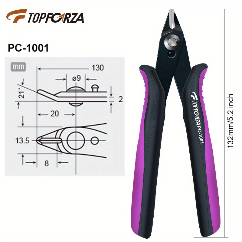 Diagonal Pliers Side Cutter 4 Inches Mini Fine Wire Cutting Plier Nippers  With Springs Precision Micro Wire Cutters For Jewelry Making Crafts