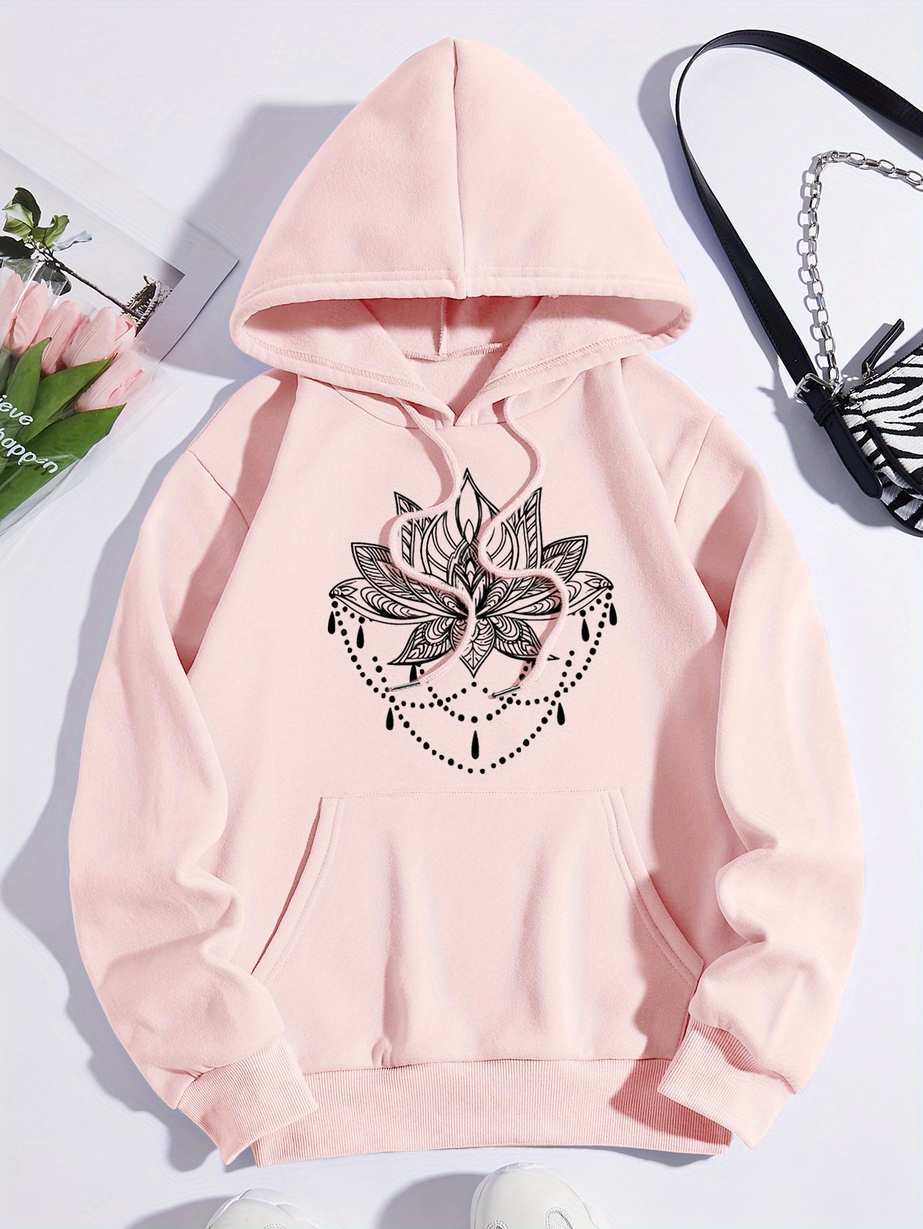 Pink on sale lotus hoodie