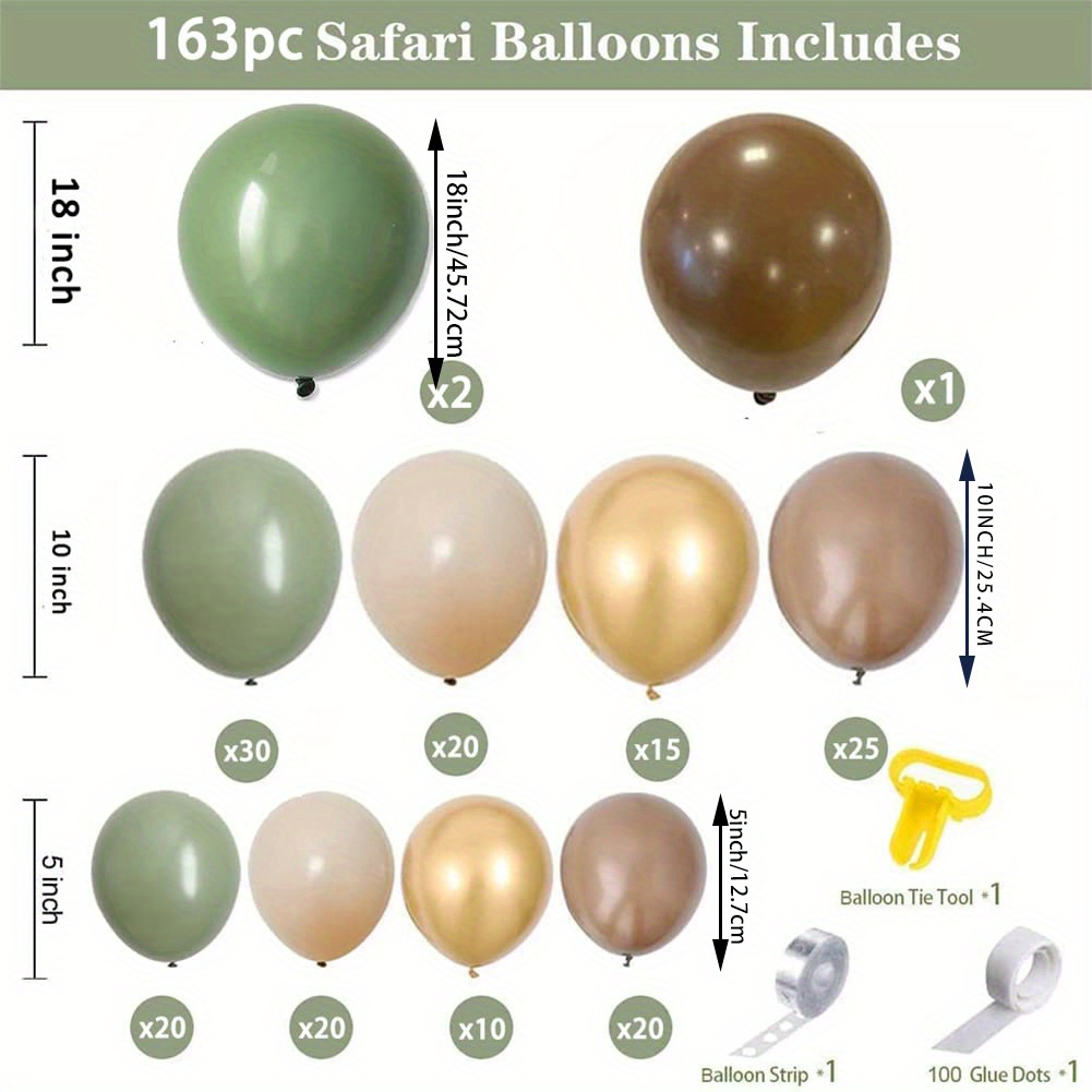 Sage Green Balloon Wreath Arch Kit Jungle Hunting Forest - Temu