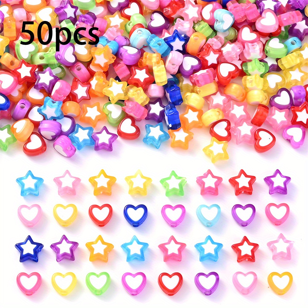 Cute Transparent Acrylic Candy Colors Bow Spacer Beads Loose - Temu