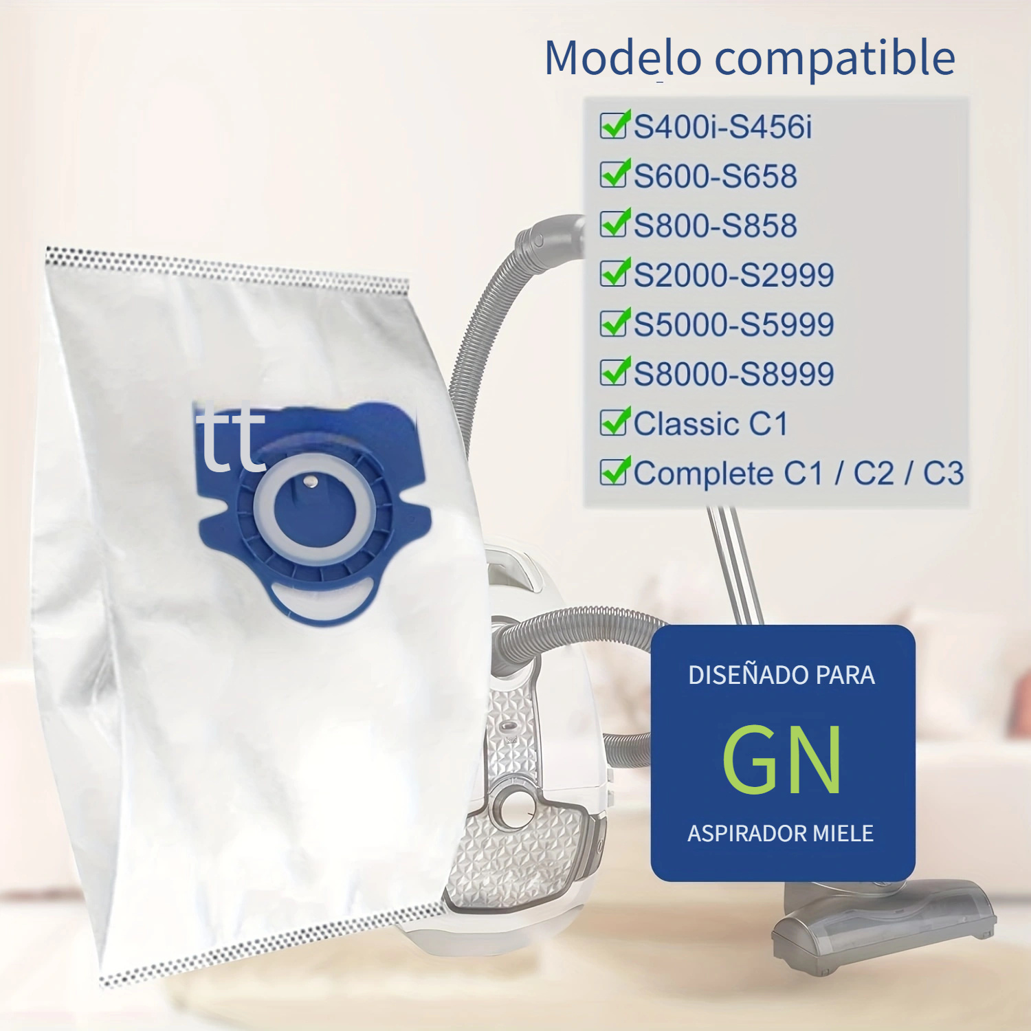 1 Bolsa Repuesto Aspiradora Miele Gn Classic C1 Complete C1 - Temu