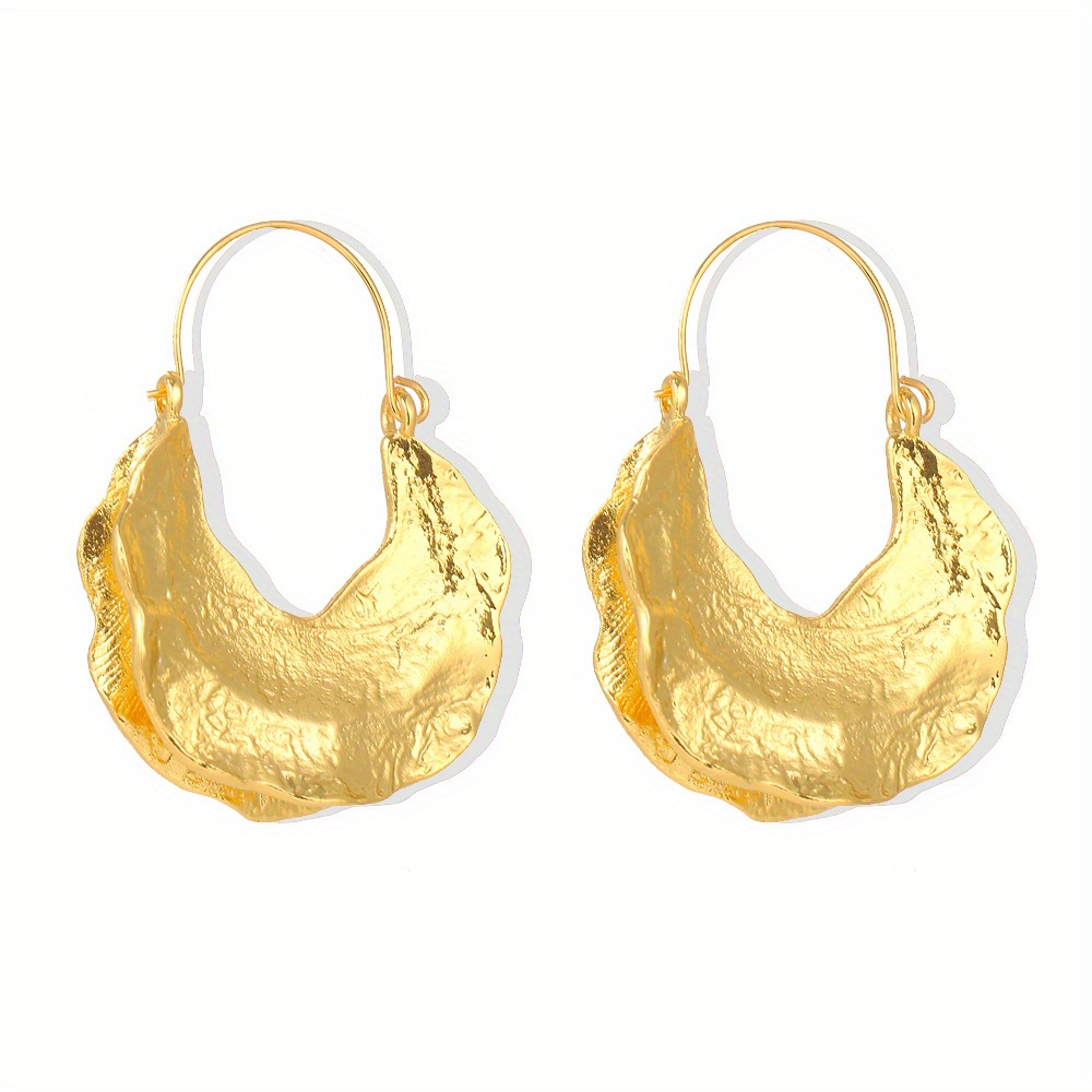 Image of Exaggerated Personality Golden Silvery Water Drop Earrings Lady Valentine's Day Gift