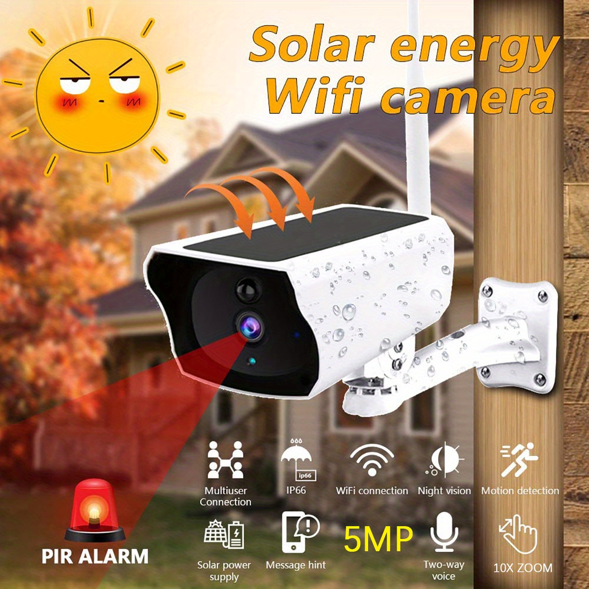 Solar Panel Security Cameras : hd outdoor security camera