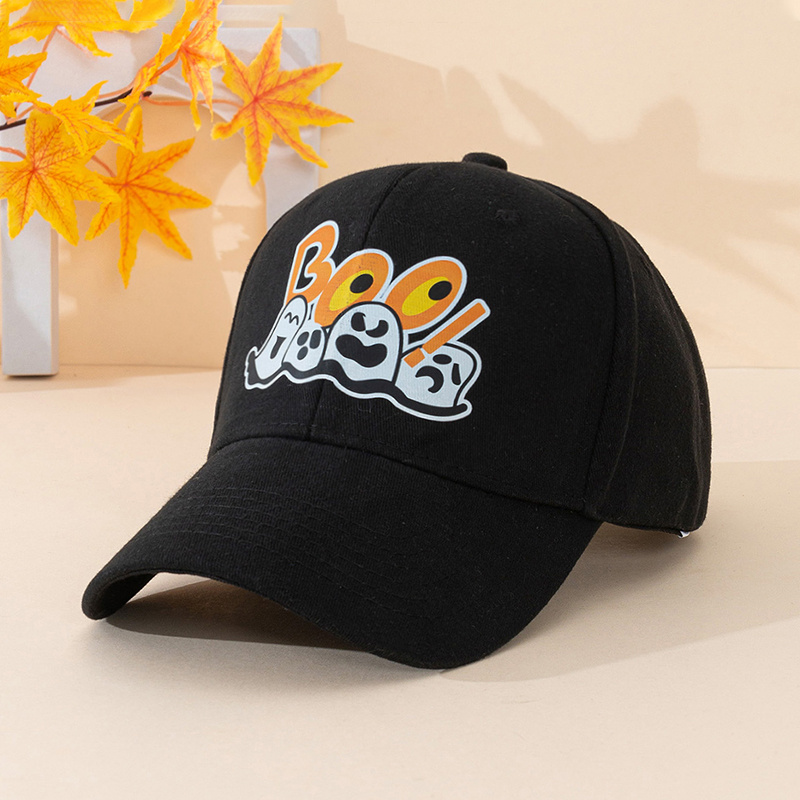 Baseball Hats Embroidered Halloween Cute Ghost Fitted Trucker Hats