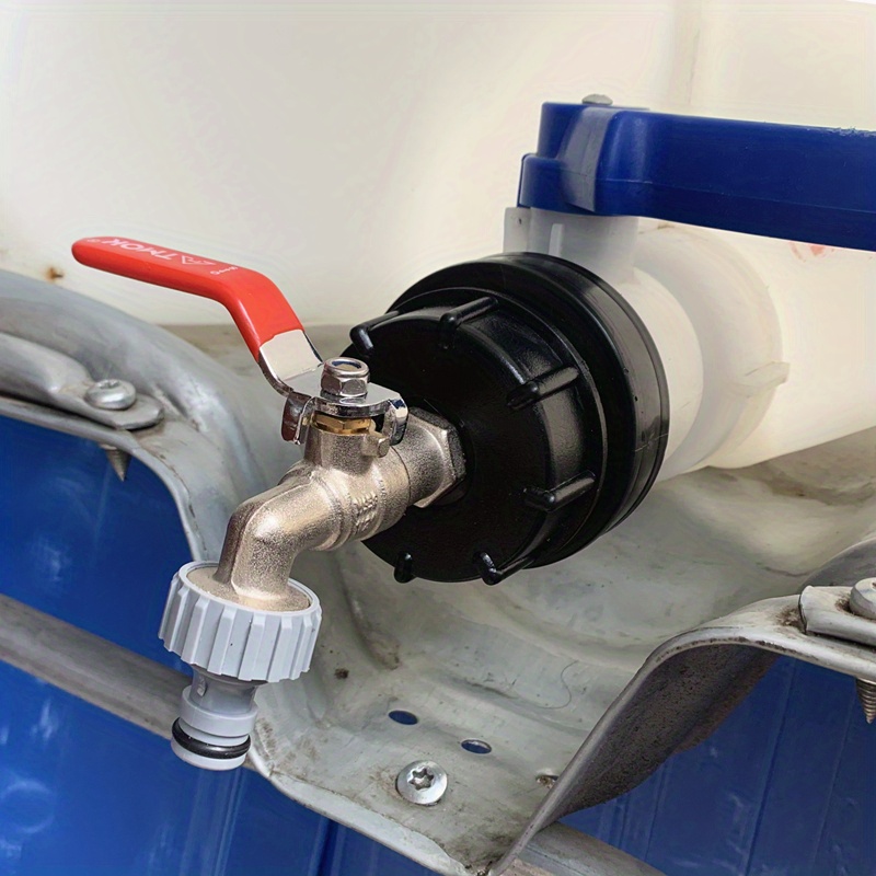 1pc 1/2 "IBC タンクタップアダプター並目ねじ庭の水タンククイックコネクト蛇口 1/2 "と 3/4" ホース Temu Japan