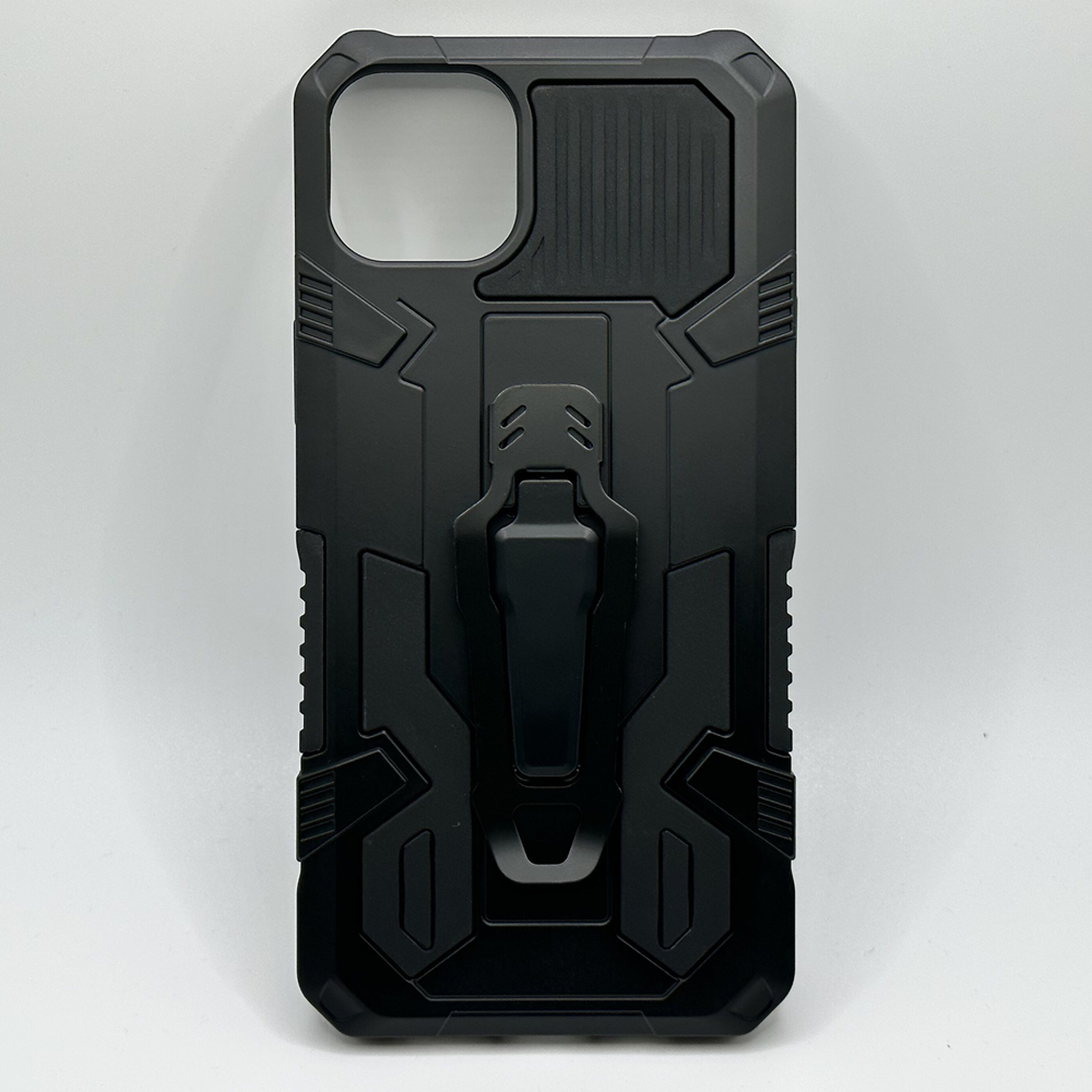 Black Apple iPhone 13 Pro Case - Kickstand Series with Belt Clip