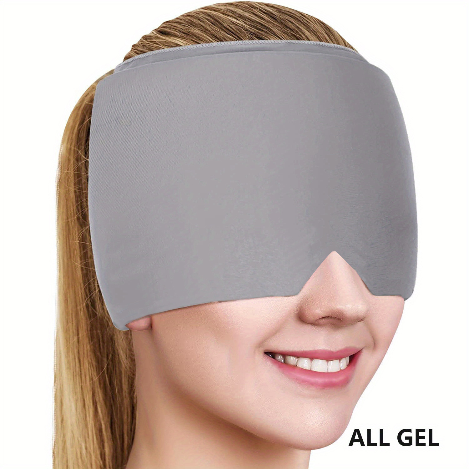 Hielo en gel / Sombrero para aliviar la migraña Gorra para aliviar la  migraña Cómoda máscara para ojos con bolsa de hielo resistente